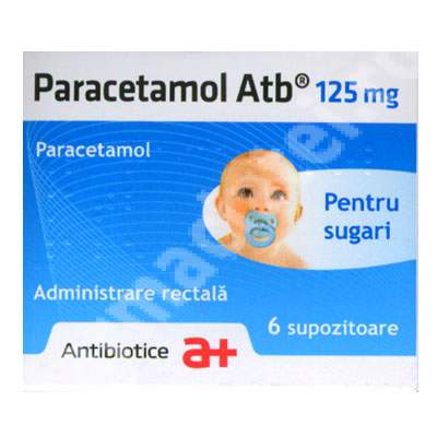 Парацетамол 125мг №6 супп. рект. Производитель: Румыния Antibiotice S.A.